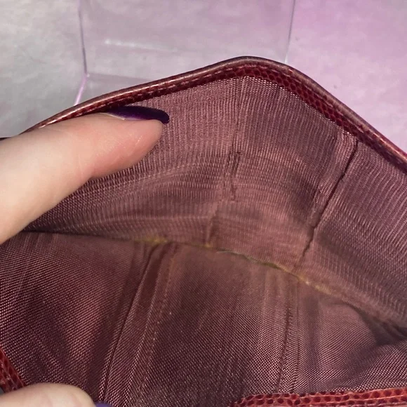 Vintage Ferragamo Lizard Leather Bifold w/COA - Picture 7 of 9